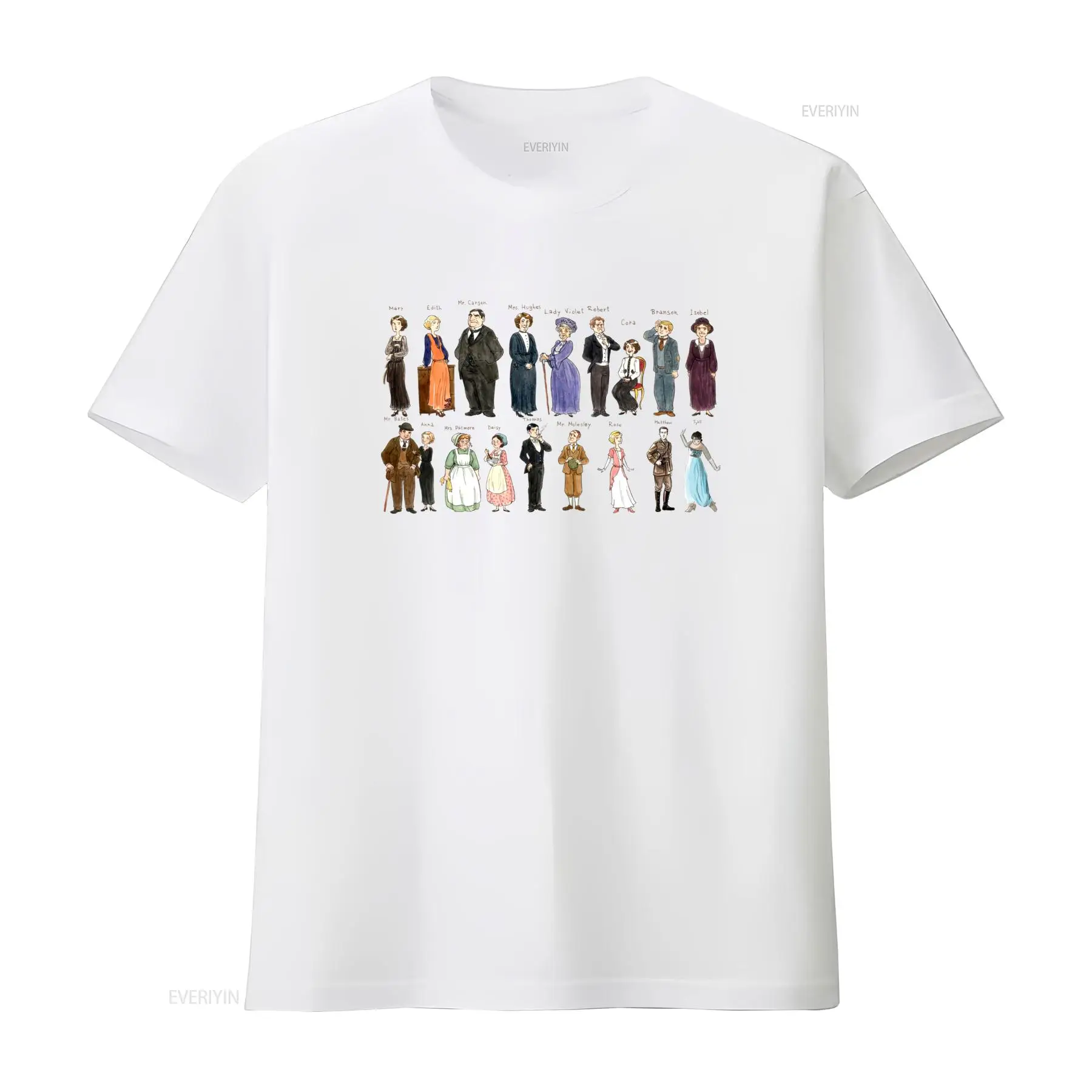 Men'S Fashion Oversized T Shirt - Kaos Oversize Karakter Vintage Downton Abbey