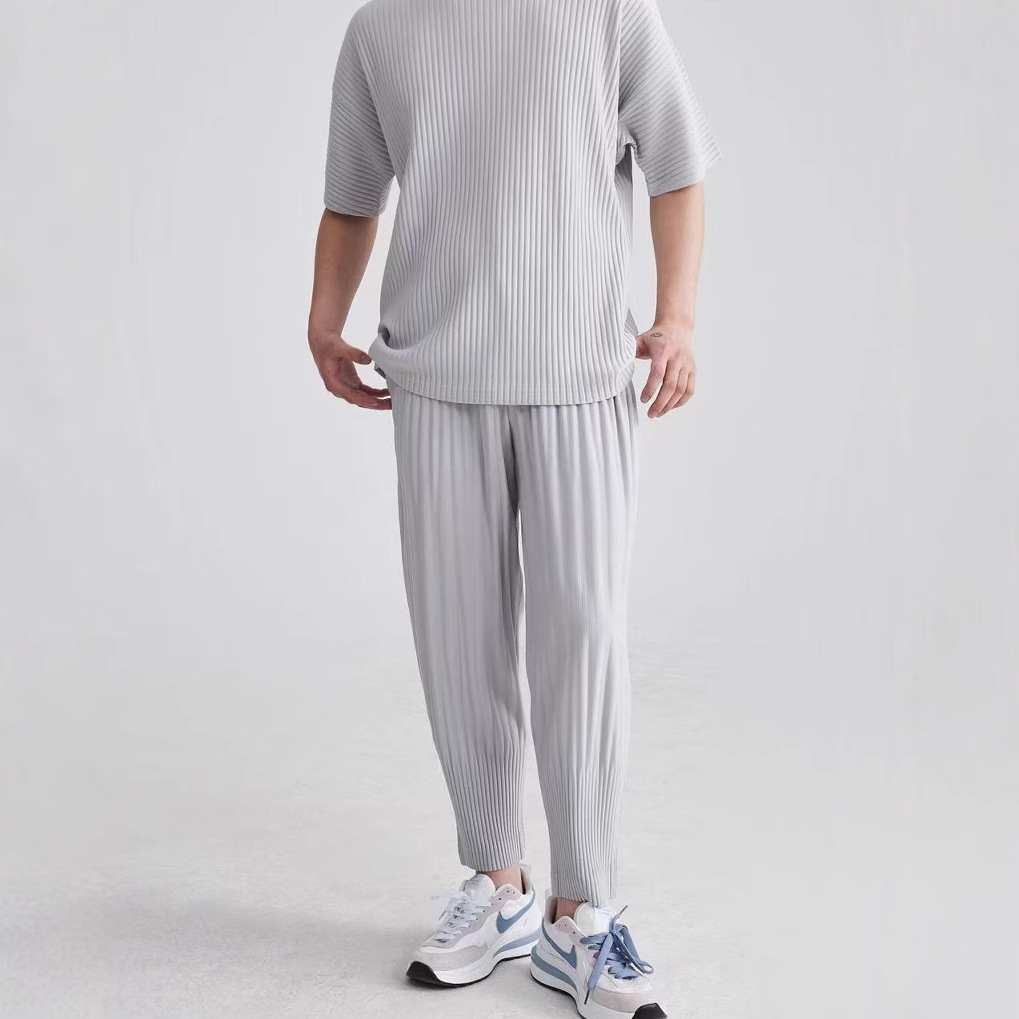 Men'S Fashion Pants 2025 - Celana Harem Berlipat Miyake Celana Panjang