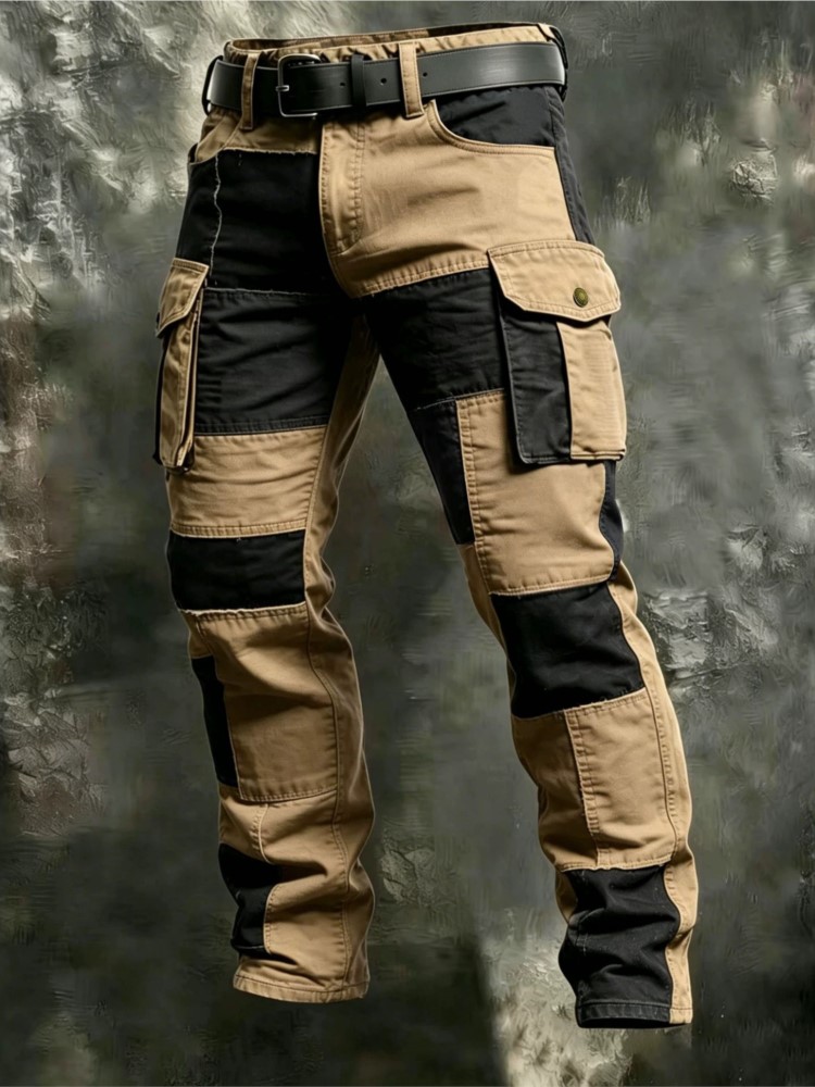 Mens Fashion Cargo Pants - Celana Kargo Pria Katun Khaki Kasual