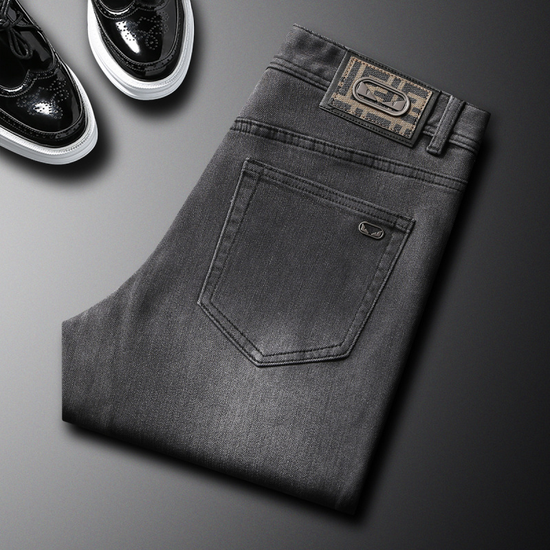Men'S Fashion Grey Jeans - Celana Jeans Merek Trendi Baru Musim