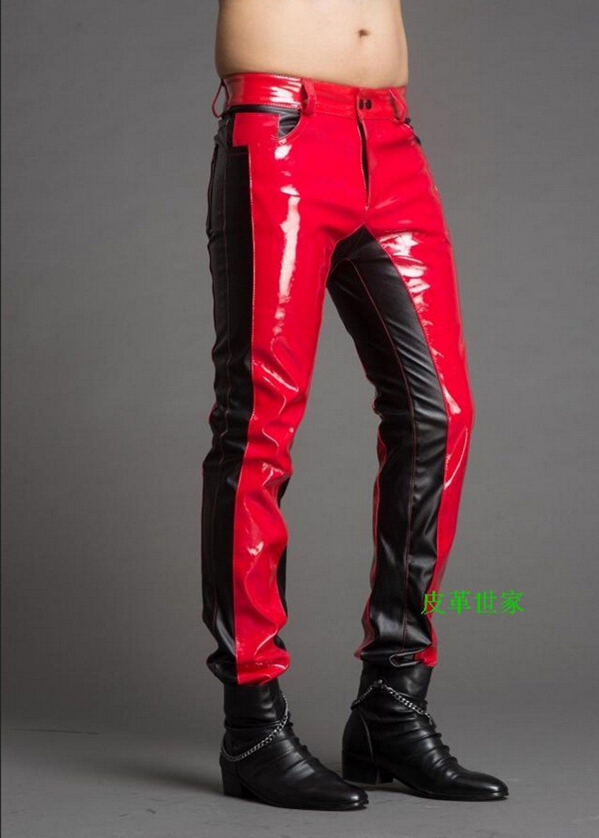 Men'S Fashion Pants 2025 - Celana Kulit Jahitan Fashion Pria Baru