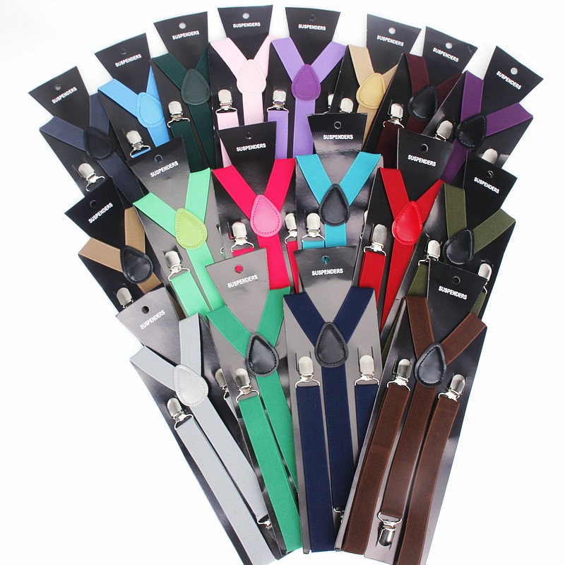 Suspenders Clip Men - Hot Sale Kulit Elastis Suspender Pria