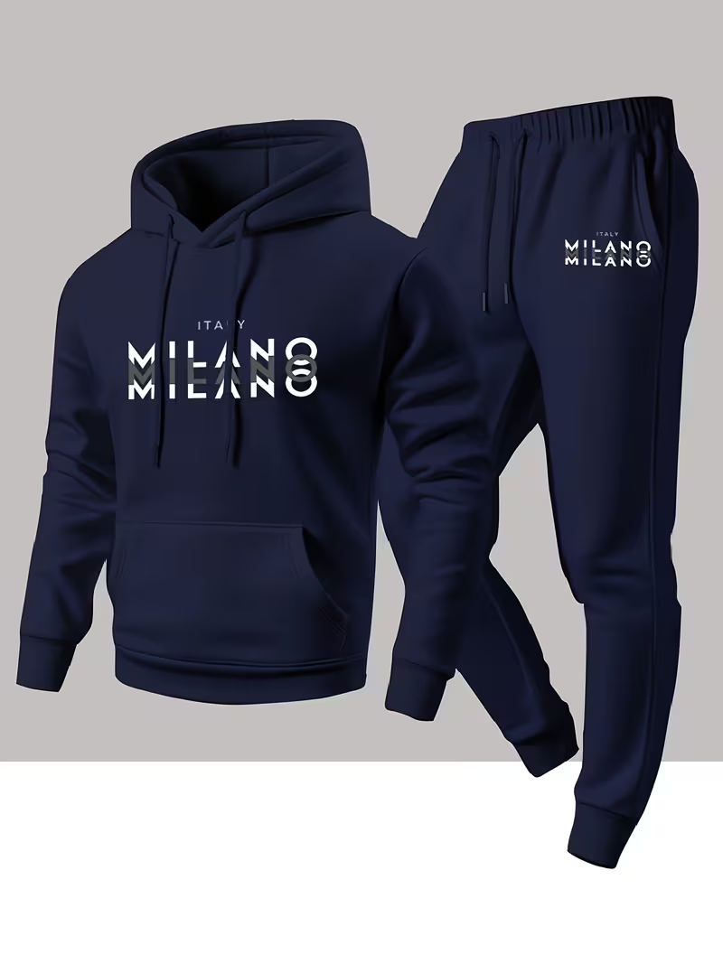 Men'S Fashion Hoodies - Set Hoodie Pria Terlaris Motif Huruf,