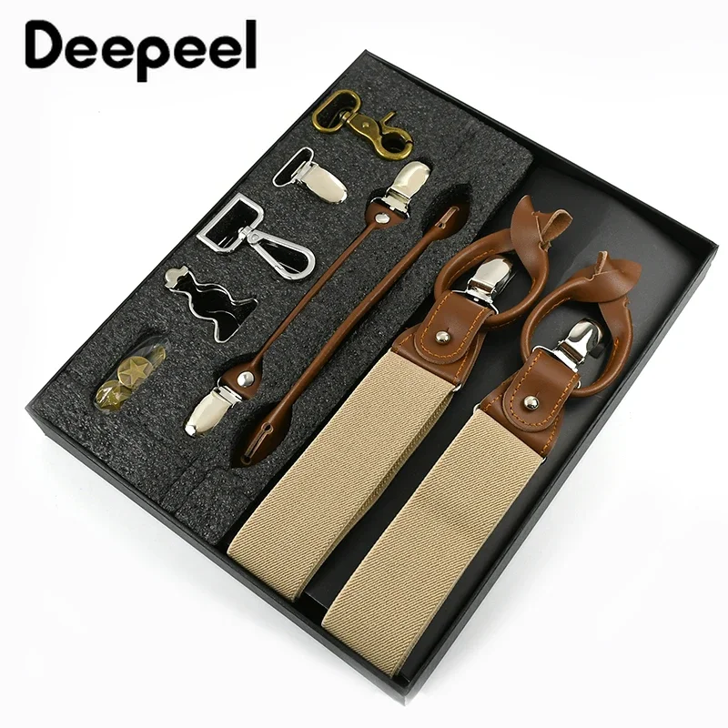 Suspenders Clip Men - Deeweel Suspender mewah untuk pria, 1Set