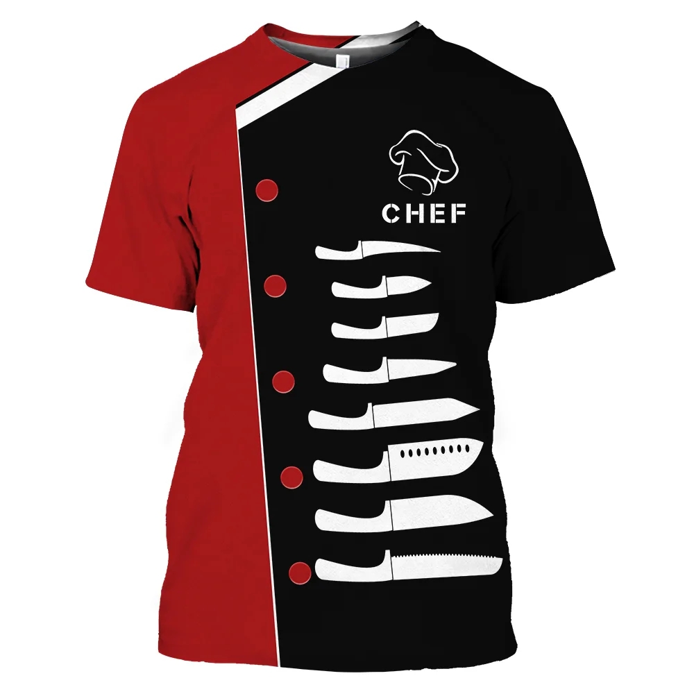 Men'S Fashion Oversized T Shirt - Kaus trendi Fashion seragam koki HipHop