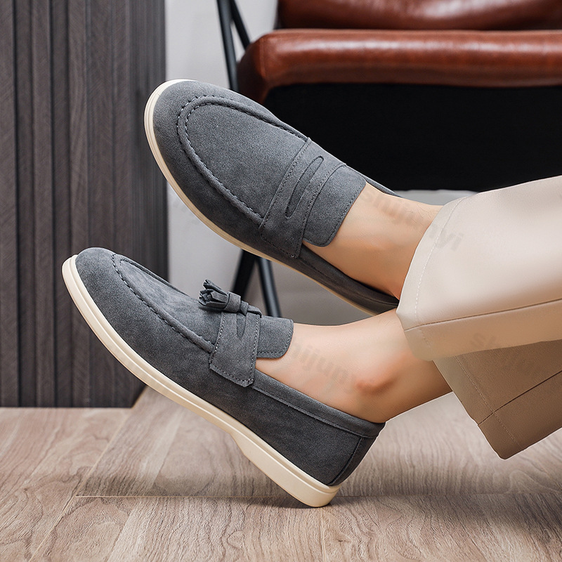 Men'S Fashion For Wedding - Sepatu Loafer Pria Suede Frosted 2025
