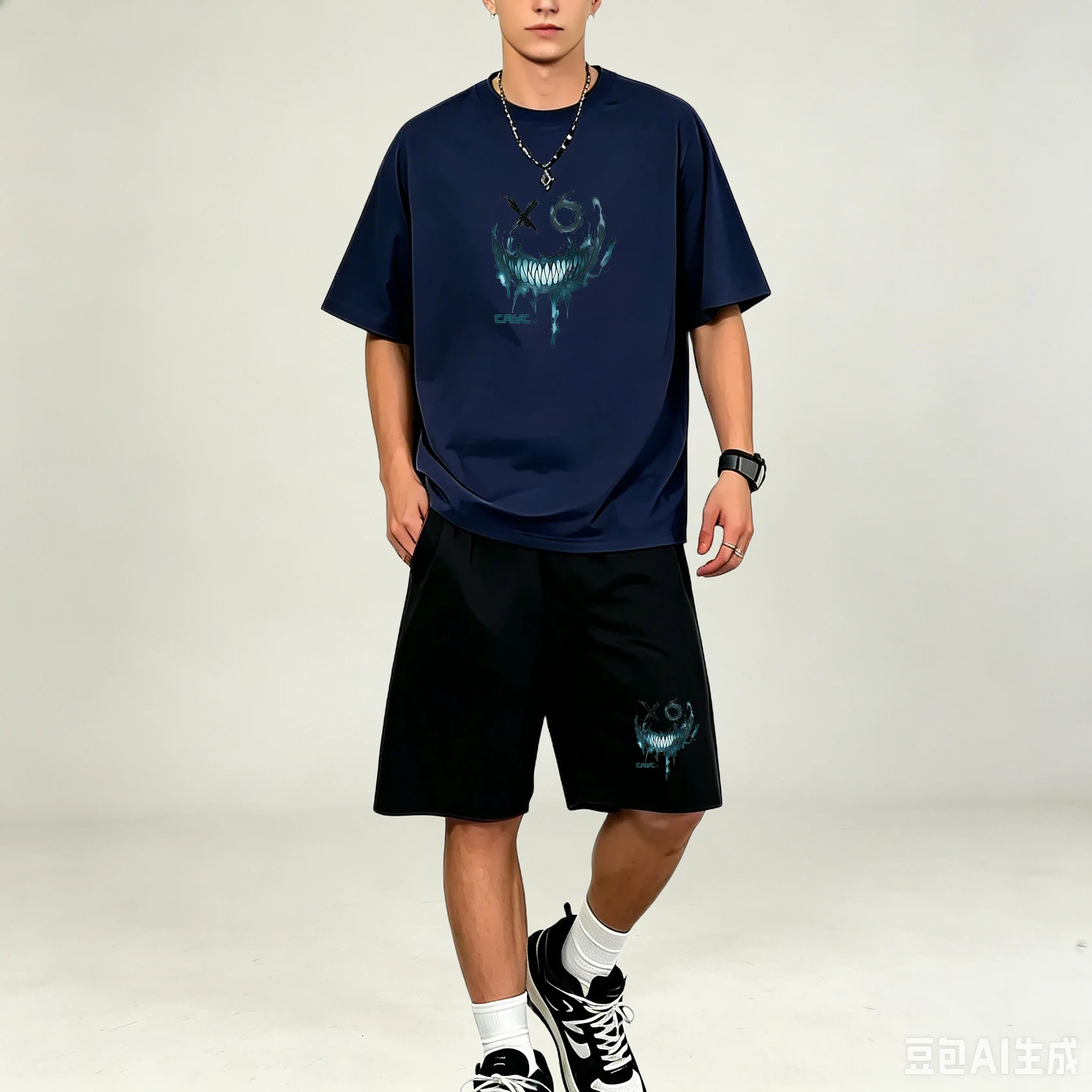 Men Fashion Upper - Set Kaos Pria Cepat Kering Bahan