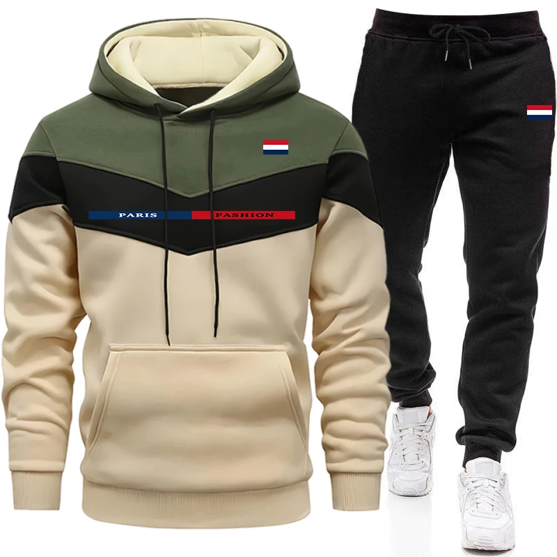 Men'S Fashion Hoodies - Setelan Olahraga Kasual Harian Musim Gugur