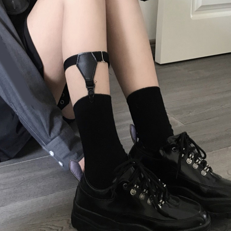 Suspenders Clip Men - Penyangga Kaus Kaki Hitam 1 Pcs