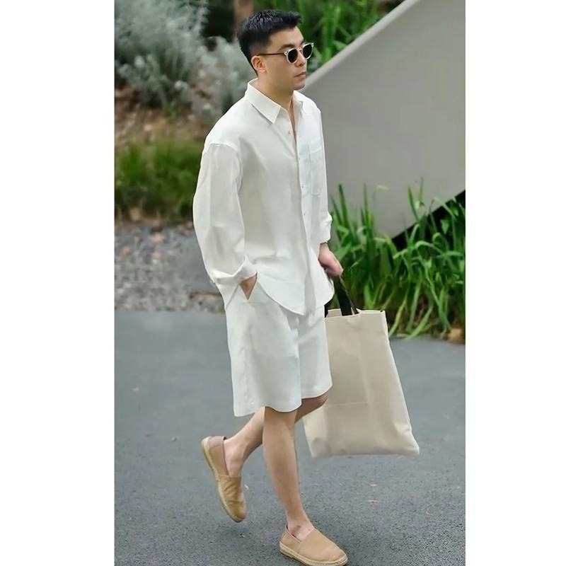 Mens Fashion Trend - Set Kasual Musim Panas Kemeja dan