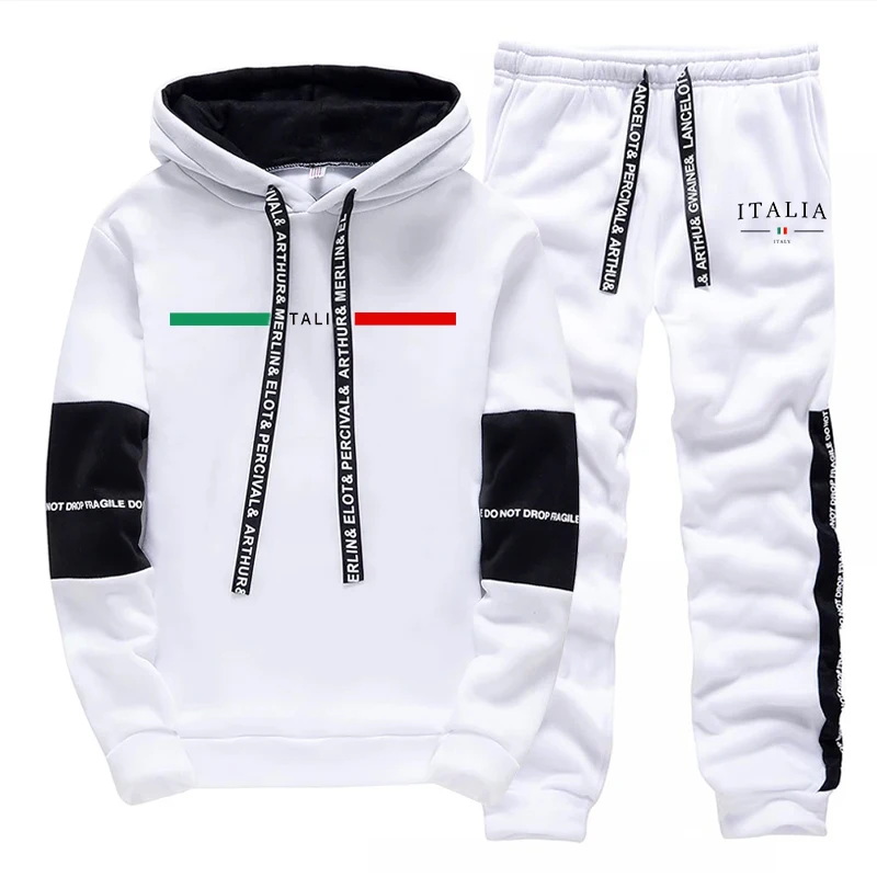 Men'S Fashion Hoodies - Setelan Olahraga Pria Motif Cetak Kasual,