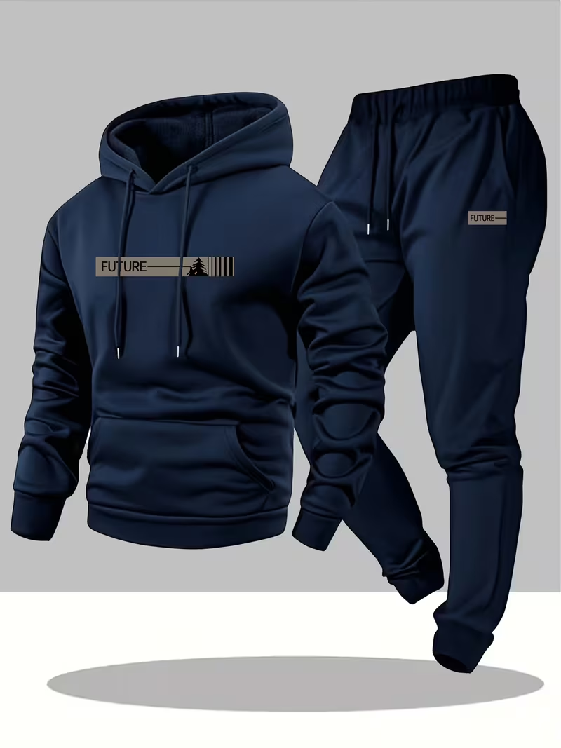 Men'S Fashion Hoodies - Set Hoodie dan Celana Thermal Pria