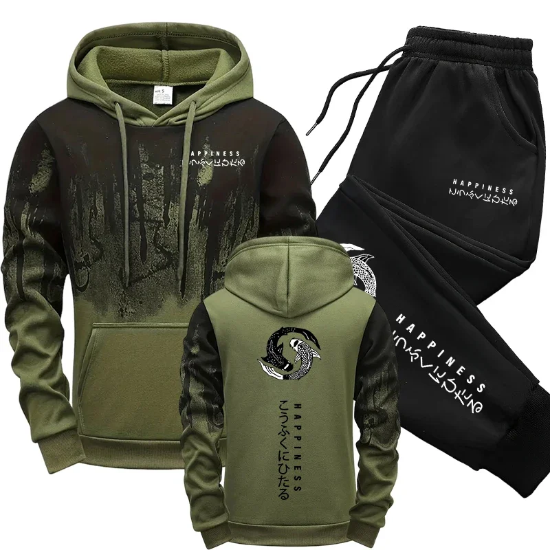 Men'S Fashion Hoodies - Setelan Olahraga Pria Gaya Jepang, Hoodie