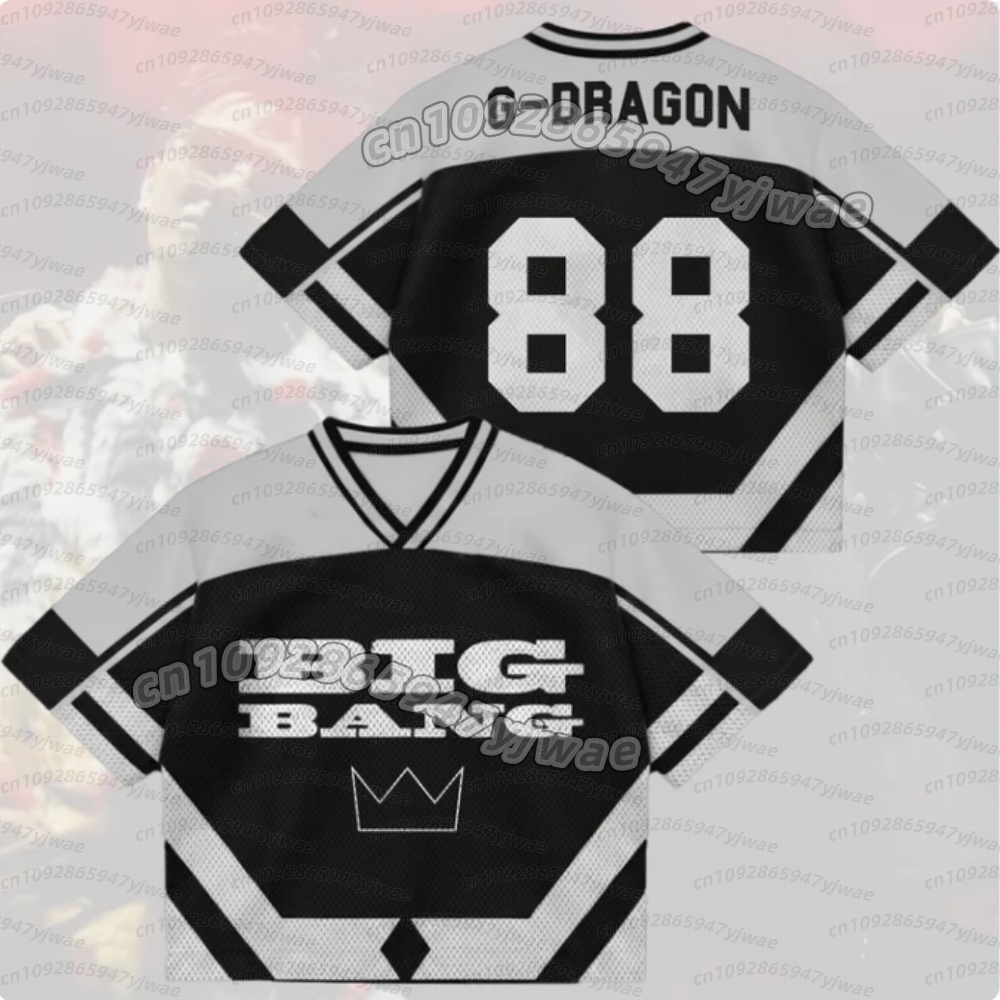 Men Fashion Upper - Kaos Jersey Jaring Campuran BigBang 2026