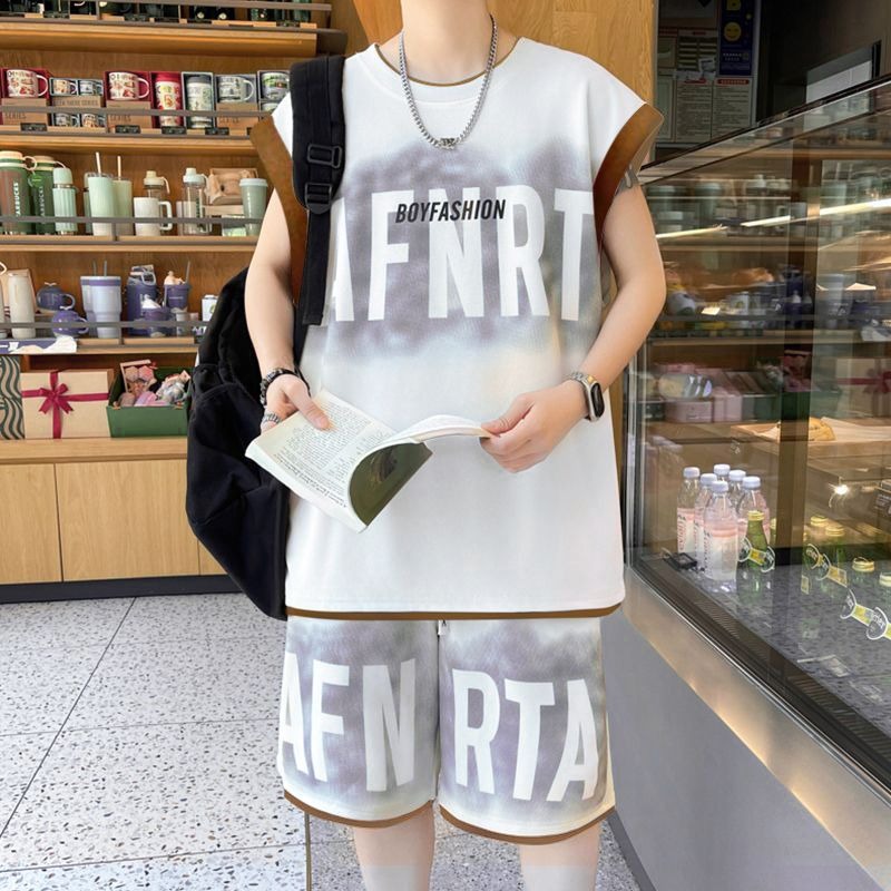 Men'S Fashion Outfits - Set Celana Pendek Rompi Longgar Ukuran