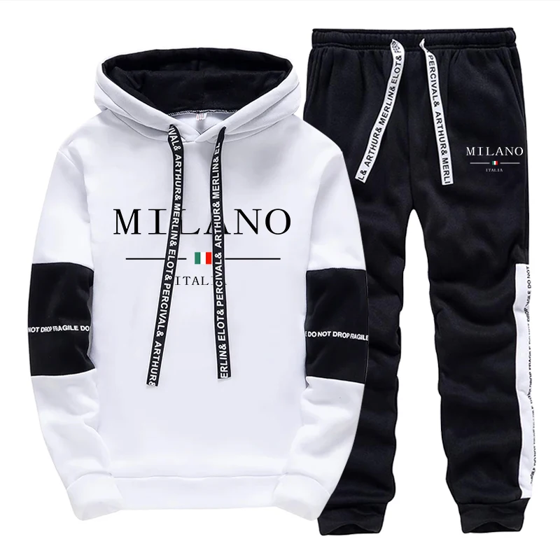 Men'S Fashion Hoodies - Set Pria/Hoodie/Celana Italia Hoodie Trendi Pakaian