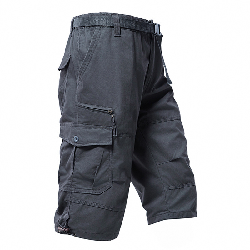 Mens Fashion Cargo Pants - Celana Pendek Pria Katun 3/4 Longgar