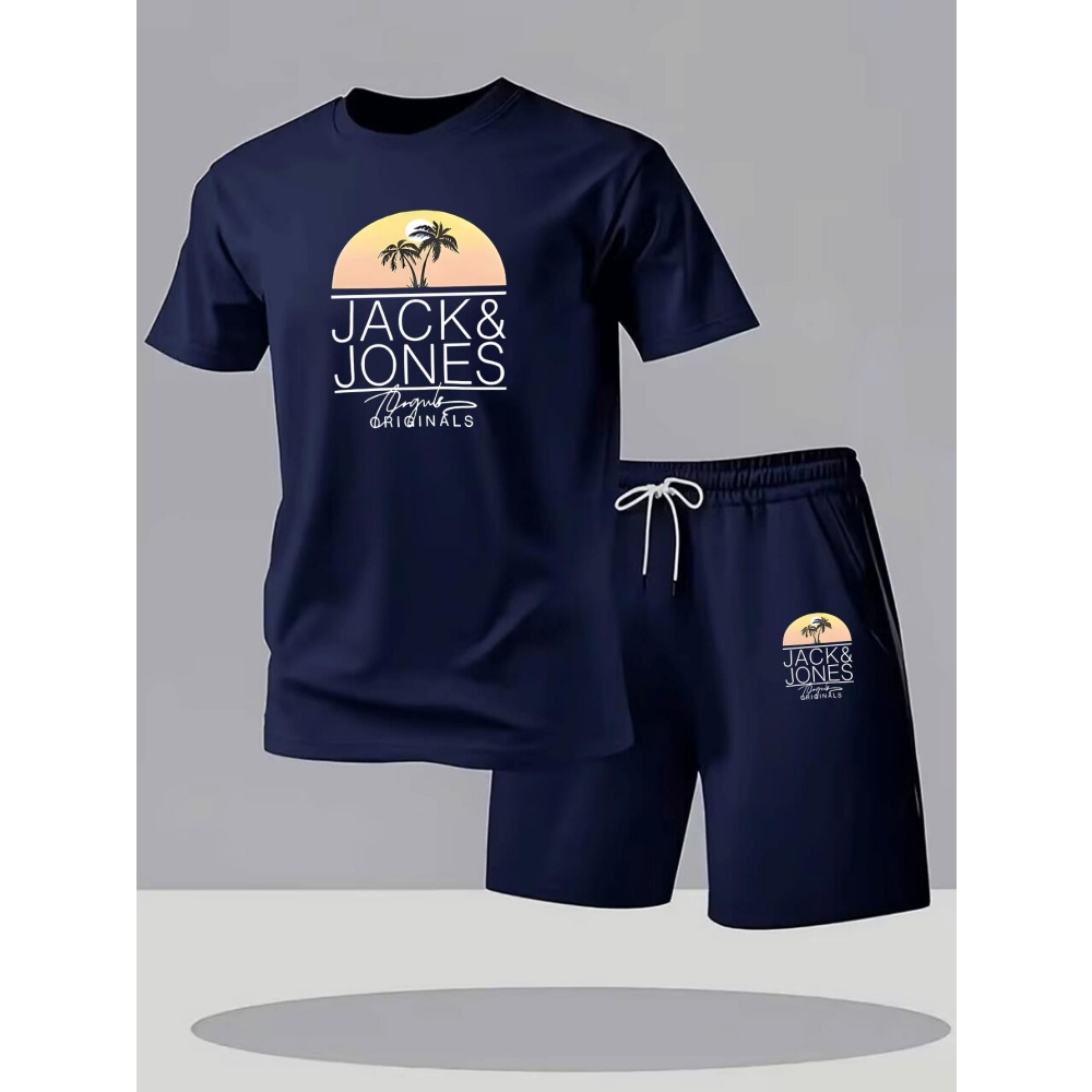 Men Fashion Upper - Setelan Kaos Fitness Pria Bernapas Cepat