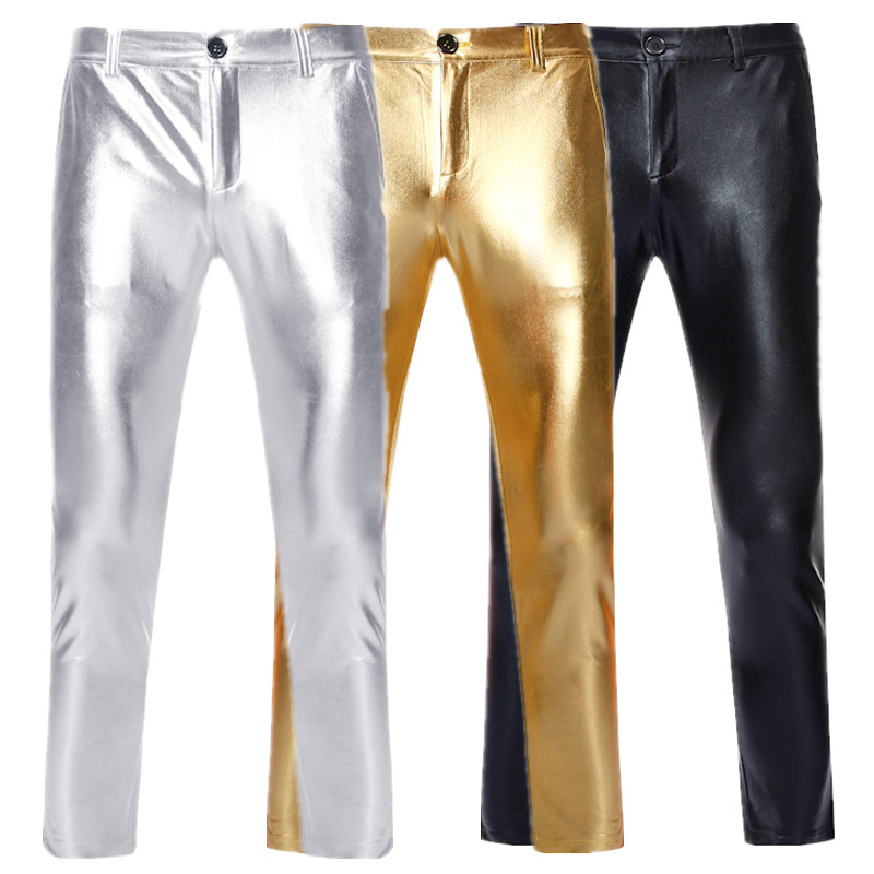 Men'S Fashion Pants 2025 - Celana Kasual Pria Mewah Tipis Berkilau