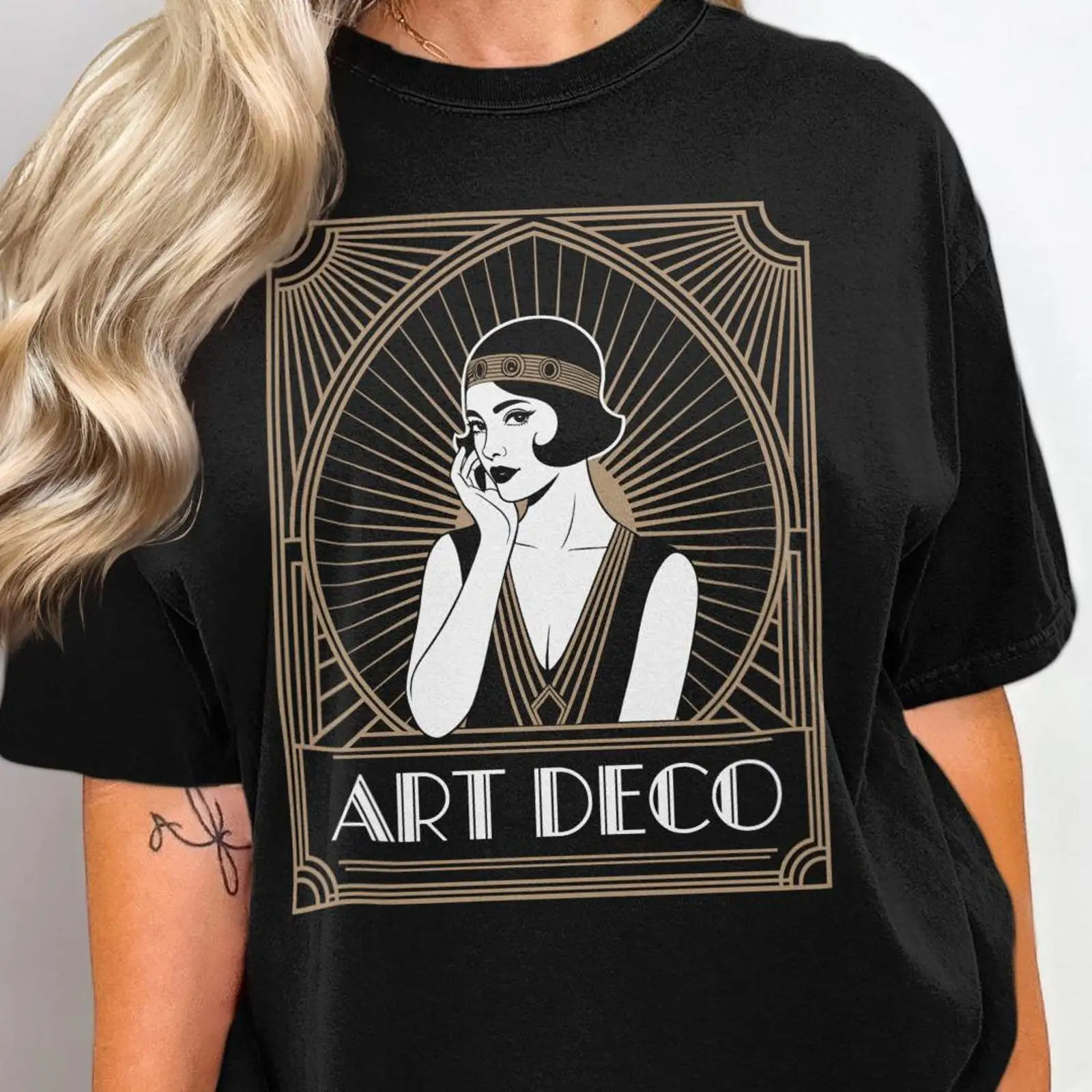 Men'S Fashion Roaring 20S - Kaos Art Deco Flapper Girl Roaring