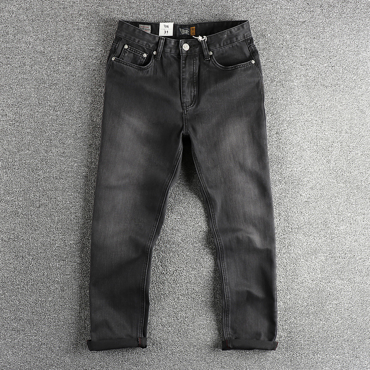 Men'S Fashion Grey Jeans - Celana Jeans Pria Eropa Amerika Model