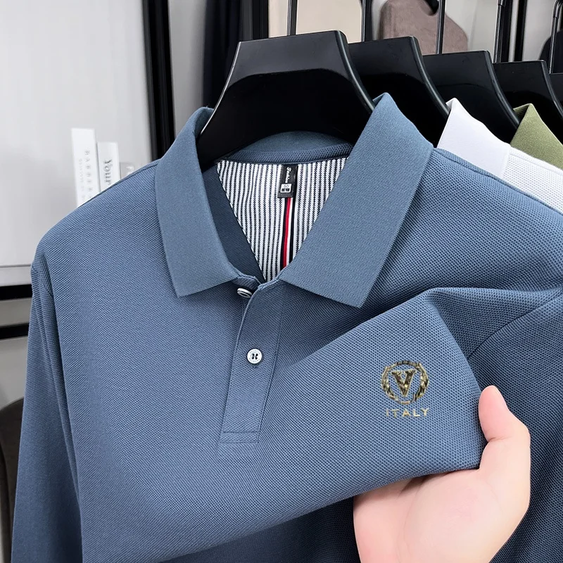 Men'S Fashion Brands - Kaos Polo Lengan Panjang Pria 100%