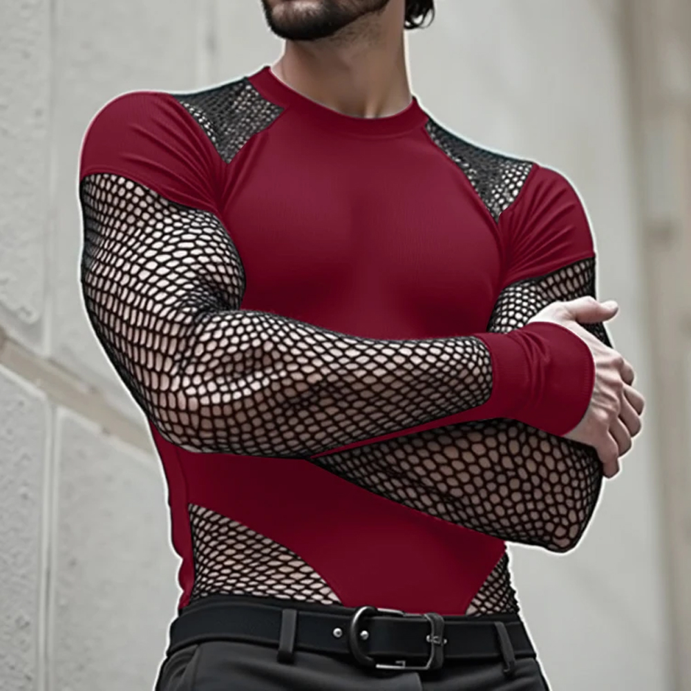 Men'S Fashion Designer - Bodysuit Fashion Pria Desain Jaring Ikan