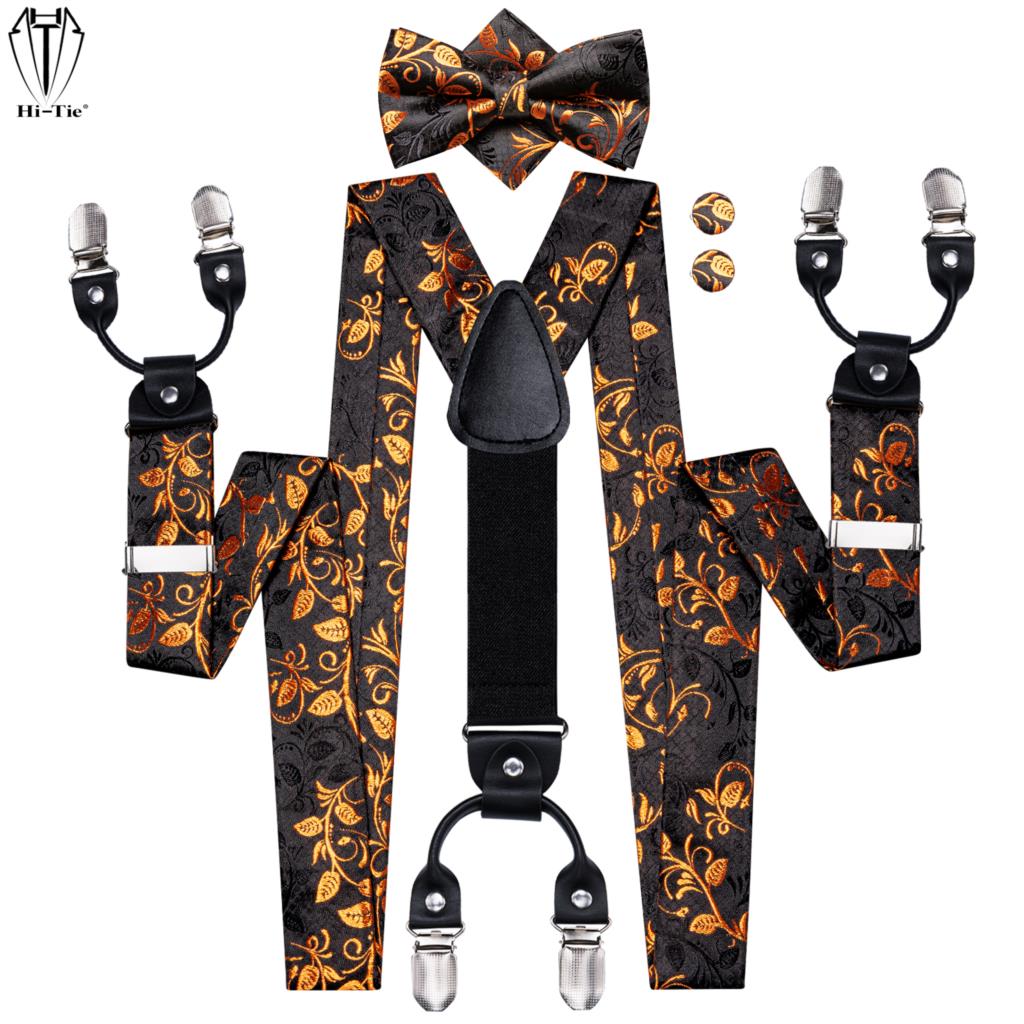 Suspenders Clip Men - Set Penjepit Celana, Dasi Kupu-kupu, Sapu
