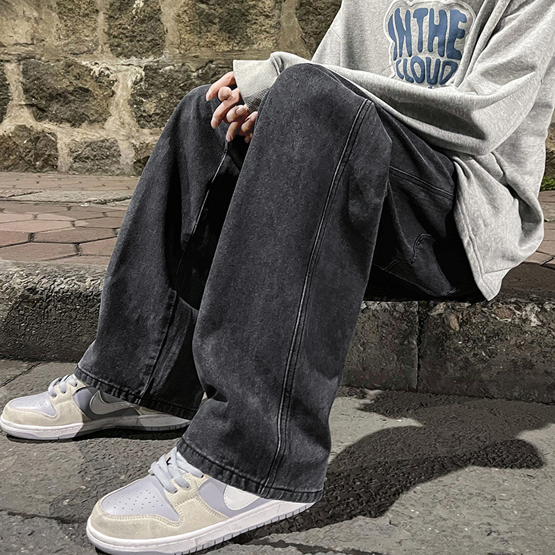 Celana Jeans longgar untuk pri - Men'S Fashion Grey Jeans ulasan dan harga