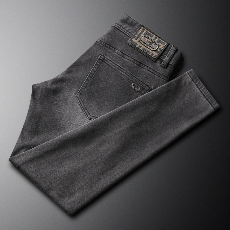Celana Jeans Merek Trendi Baru - Men'S Fashion Grey Jeans ulasan dan harga