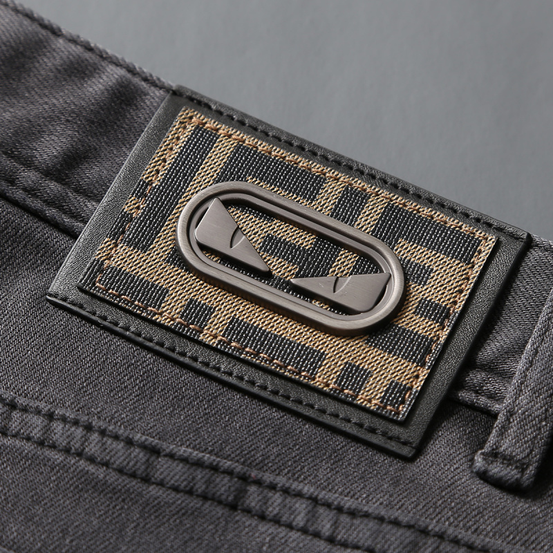 Celana Jeans Merek Trendi Baru - Men'S Fashion Grey Jeans ulasan dan harga