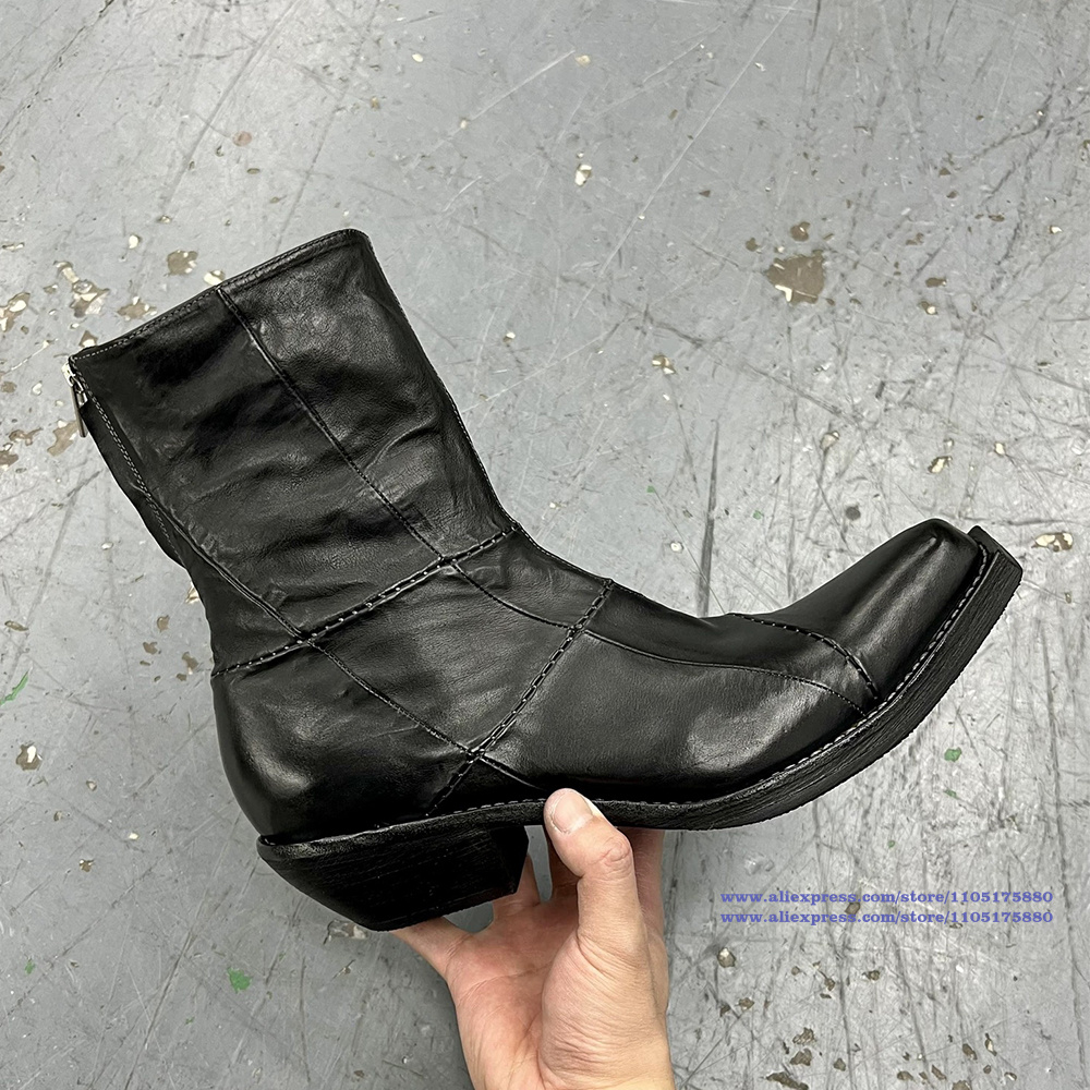 Sepatu Bot Pria Kulit Hitam Uj - Chelsea Boots Men ulasan dan harga
