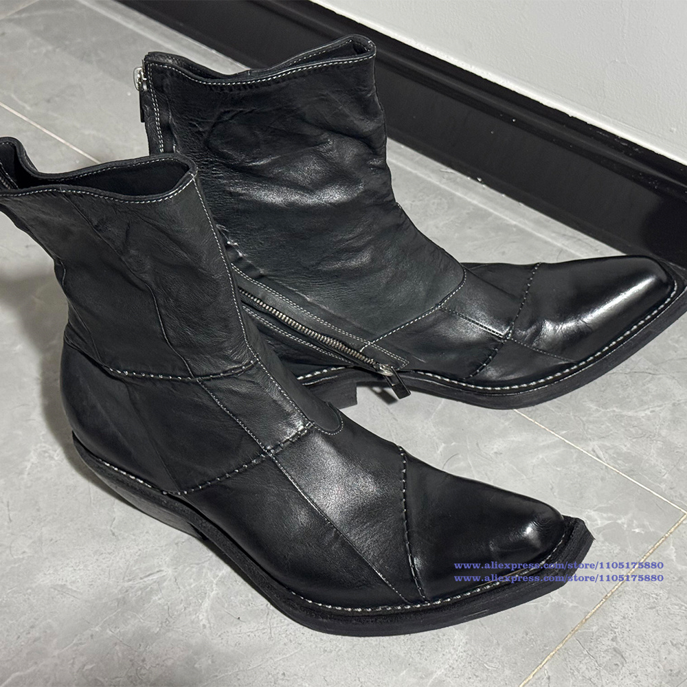 Sepatu Bot Pria Kulit Hitam Uj - Chelsea Boots Men ulasan dan harga