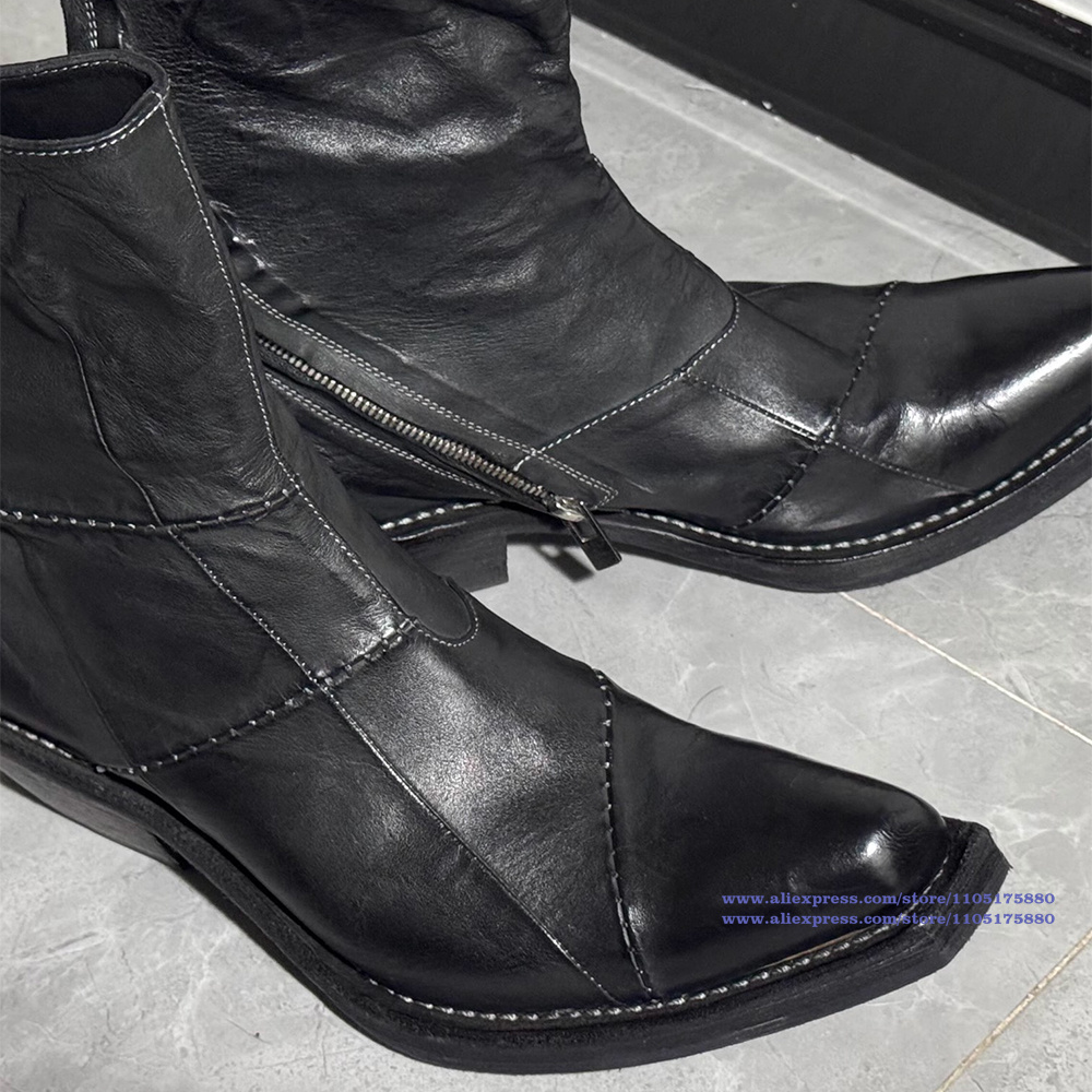 Sepatu Bot Pria Kulit Hitam Uj - Chelsea Boots Men ulasan dan harga