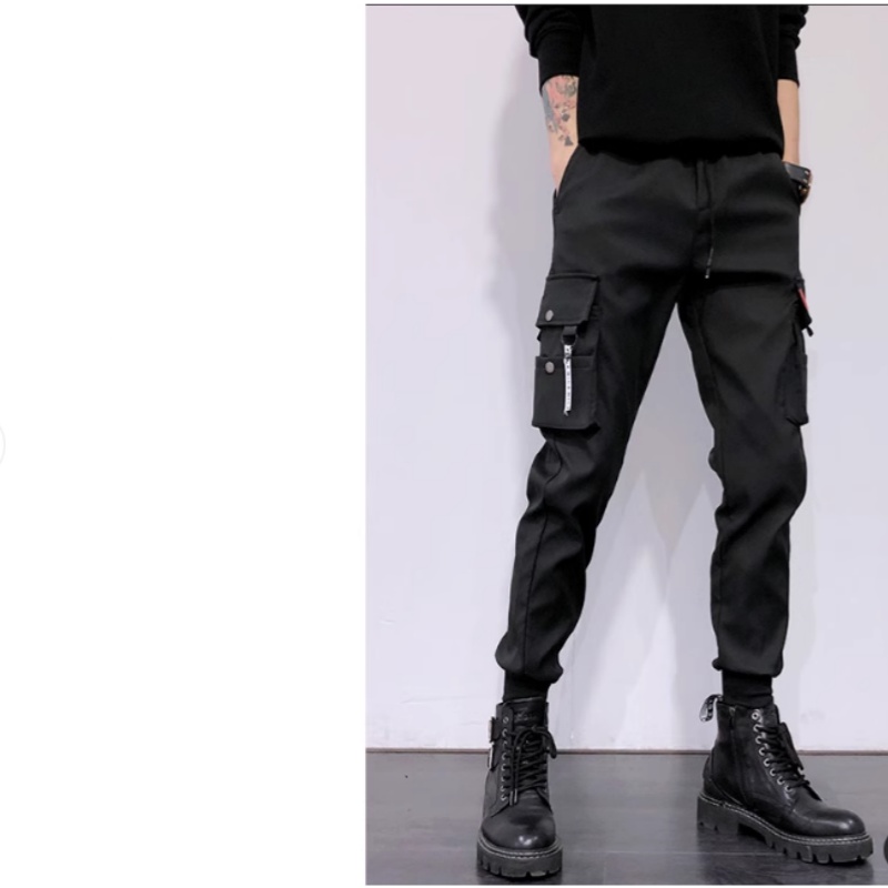 Celana Cargo Pria Warna Solid  - Men'S Fashion Pants 2025 ulasan dan harga