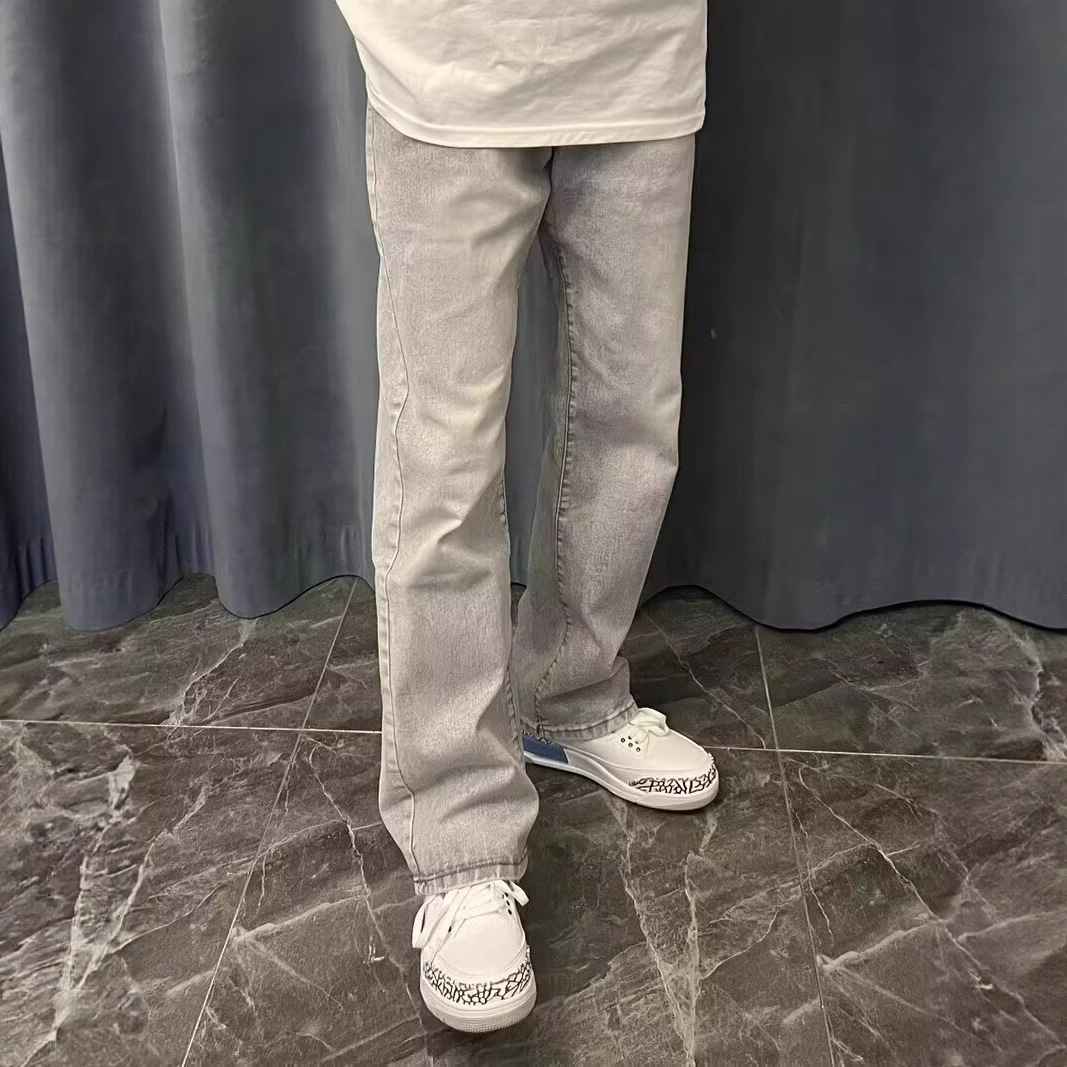 Celana Jeans Pria Model Vintag - Men'S Fashion Grey Jeans ulasan dan harga