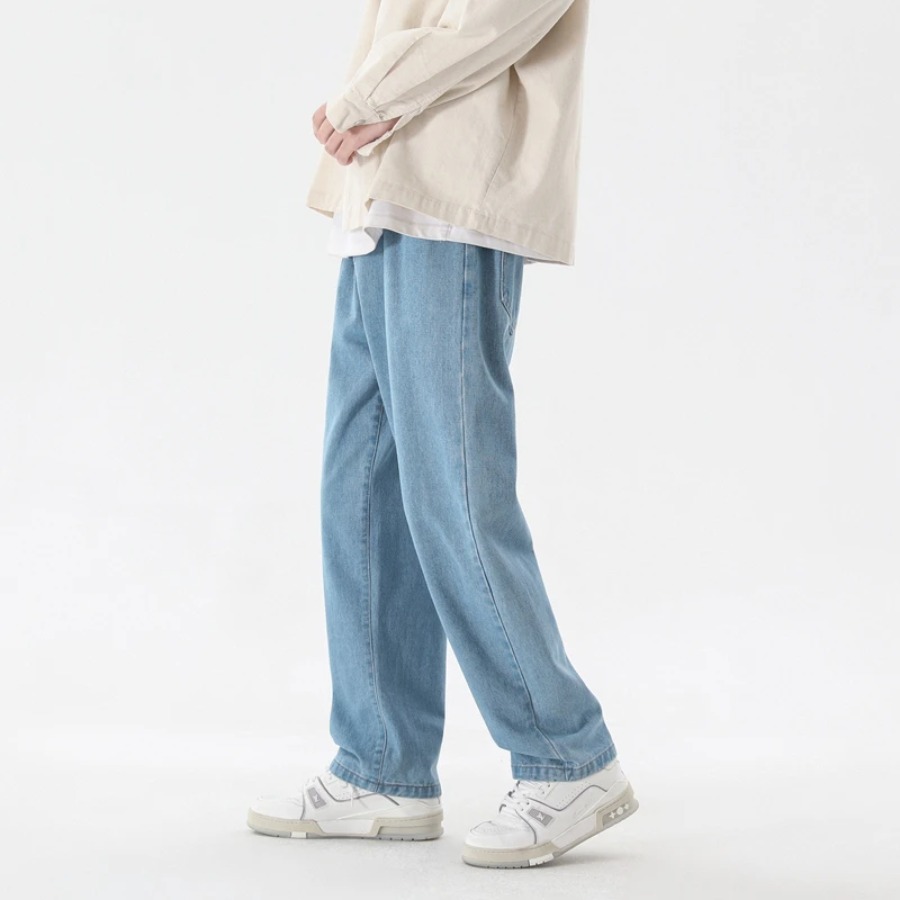 Celana Jeans Pria Kasual Korea - Men'S Fashion Grey Jeans ulasan dan harga