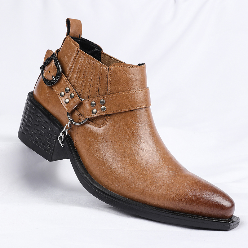 Sepatu Bot Kulit Sapi Coklat/H - Chelsea Boots Men ulasan dan harga