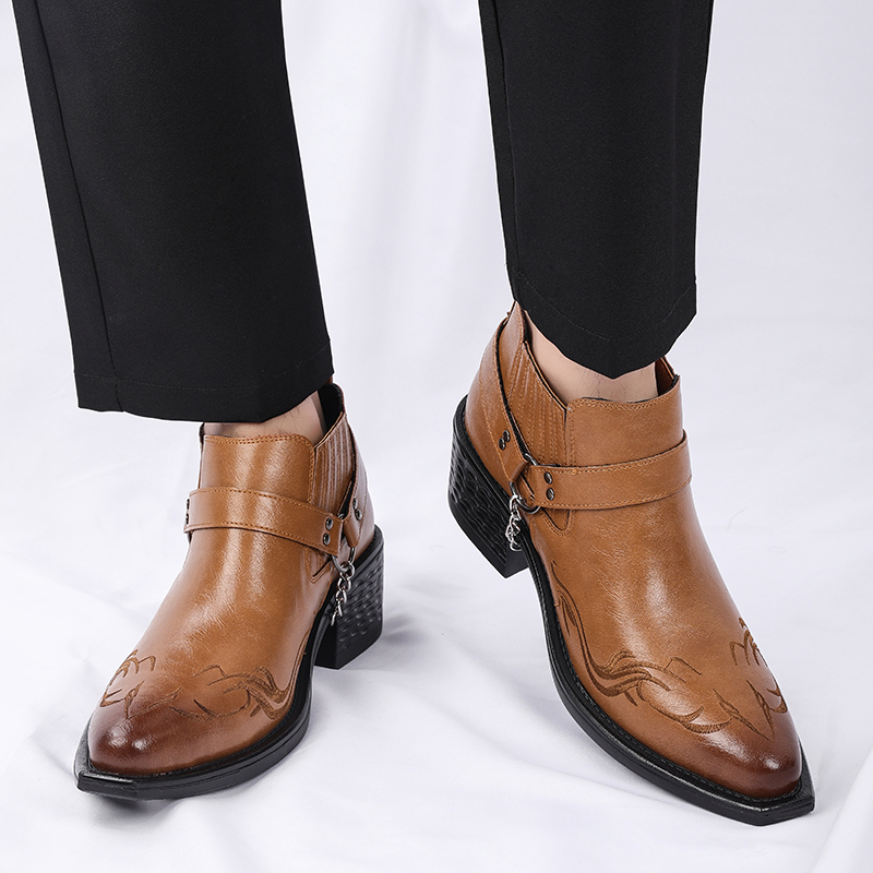 Sepatu Bot Kulit Sapi Coklat/H - Chelsea Boots Men ulasan dan harga