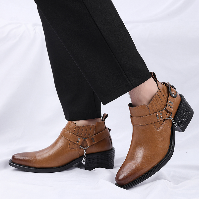 Sepatu Bot Kulit Sapi Coklat/H - Chelsea Boots Men ulasan dan harga