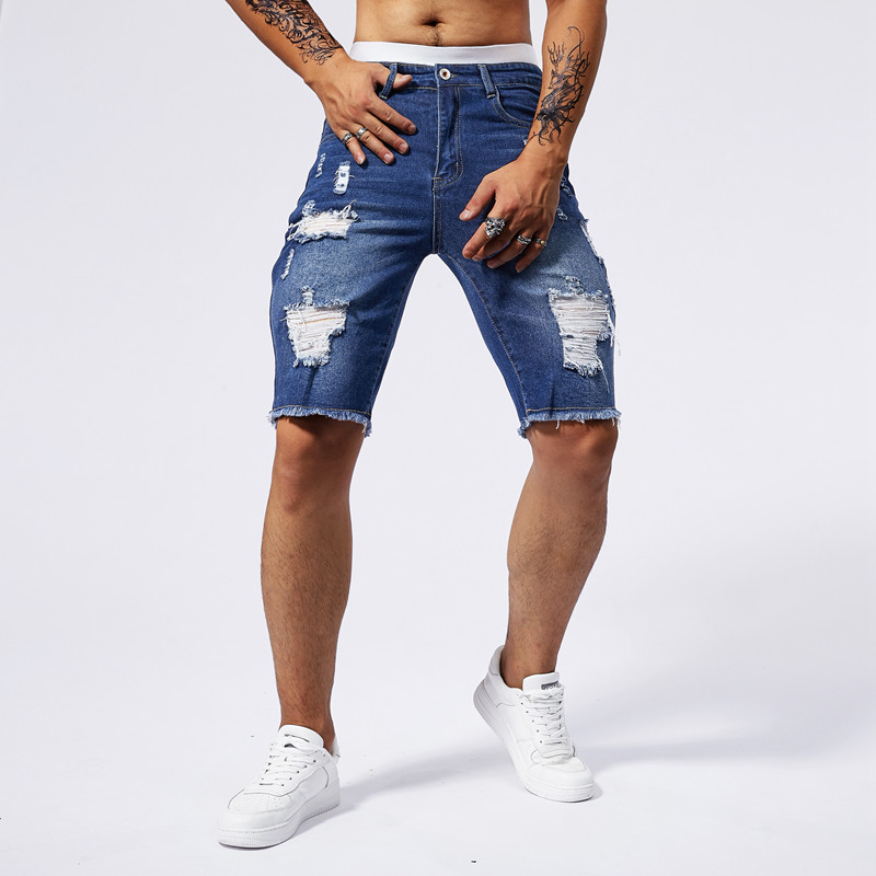 Celana Pendek Denim Robek Pria - Men'S Fashion Pants 2025 ulasan dan harga