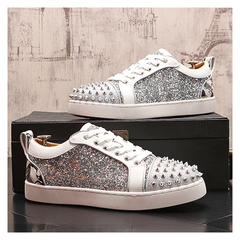 Sepatu Paku Keling Perak Fashi - Mens Fashion Dress Shoes ulasan dan harga