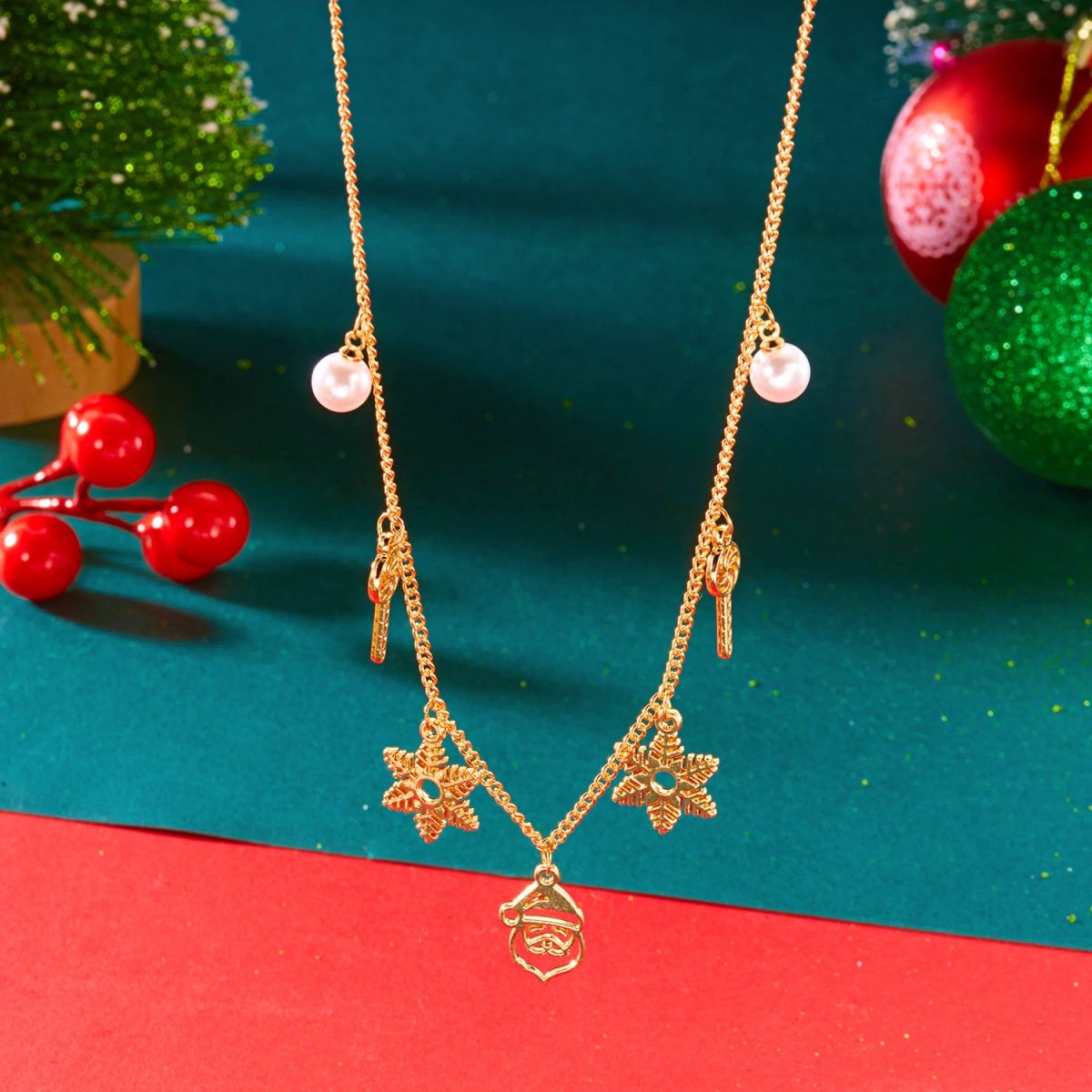 Kalung Natal Logam Berongga Sa - Men'S Fashion Xmas Party ulasan dan harga
