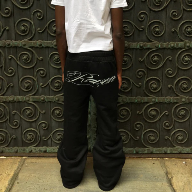 Celana Kasual Lurus Motif Goth - Men'S Fashion Pants 2025 ulasan dan harga