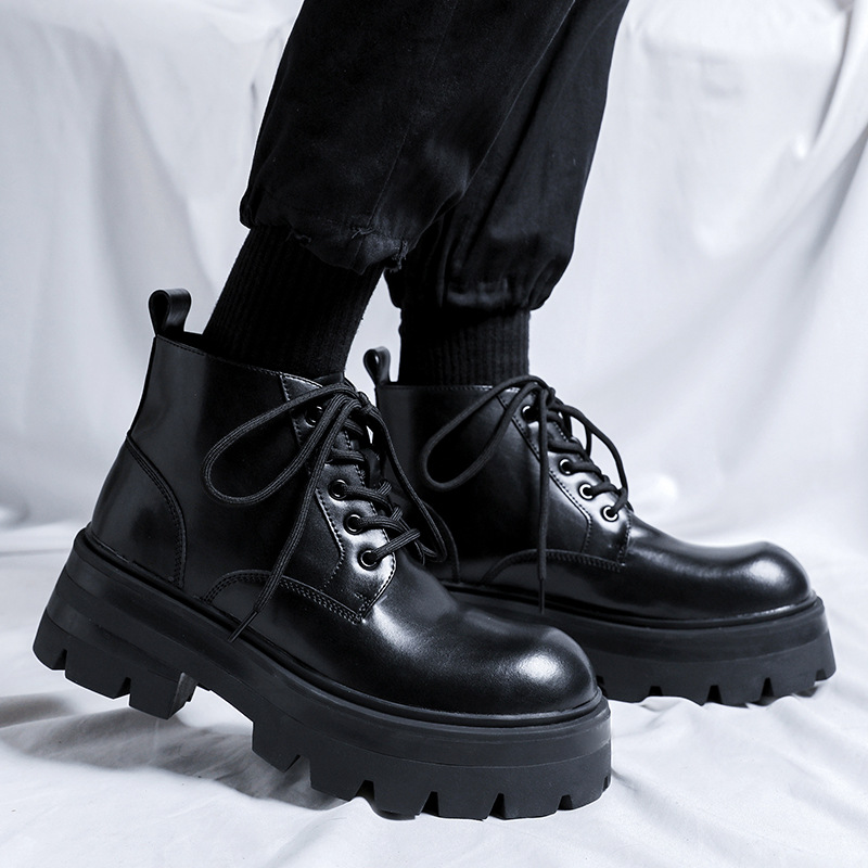 Sepatu Bot Platform Fashion Pr - Mens Fashion Dress Shoes ulasan dan harga