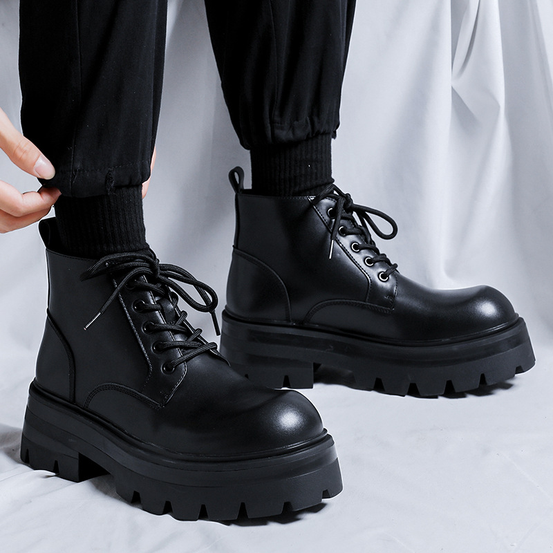 Sepatu Bot Platform Fashion Pr - Mens Fashion Dress Shoes ulasan dan harga
