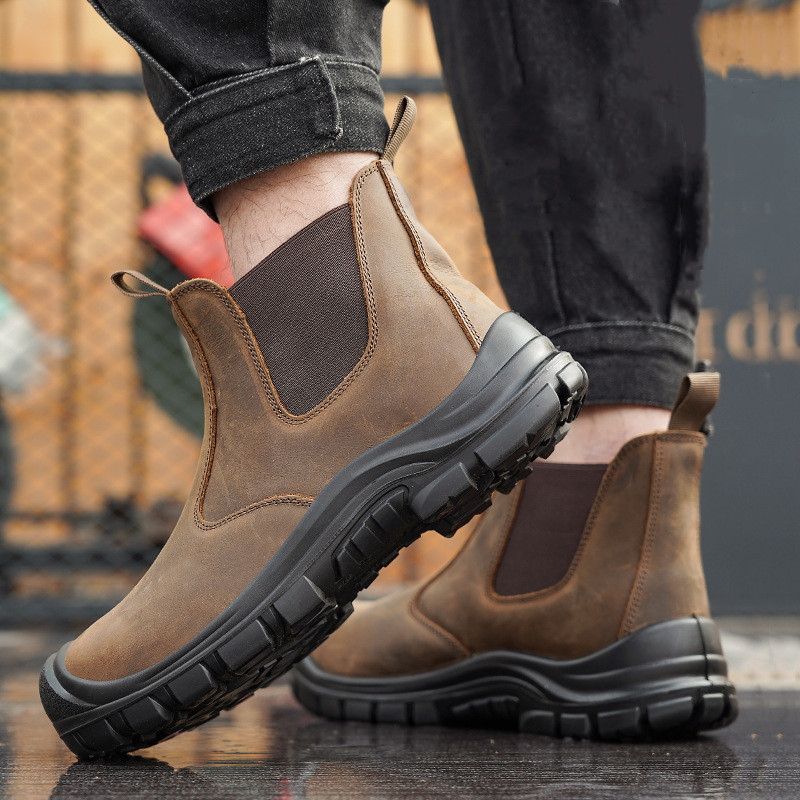 Sepatu Bot Kerja Penutup Kaki  - Chelsea Boots Men ulasan dan harga