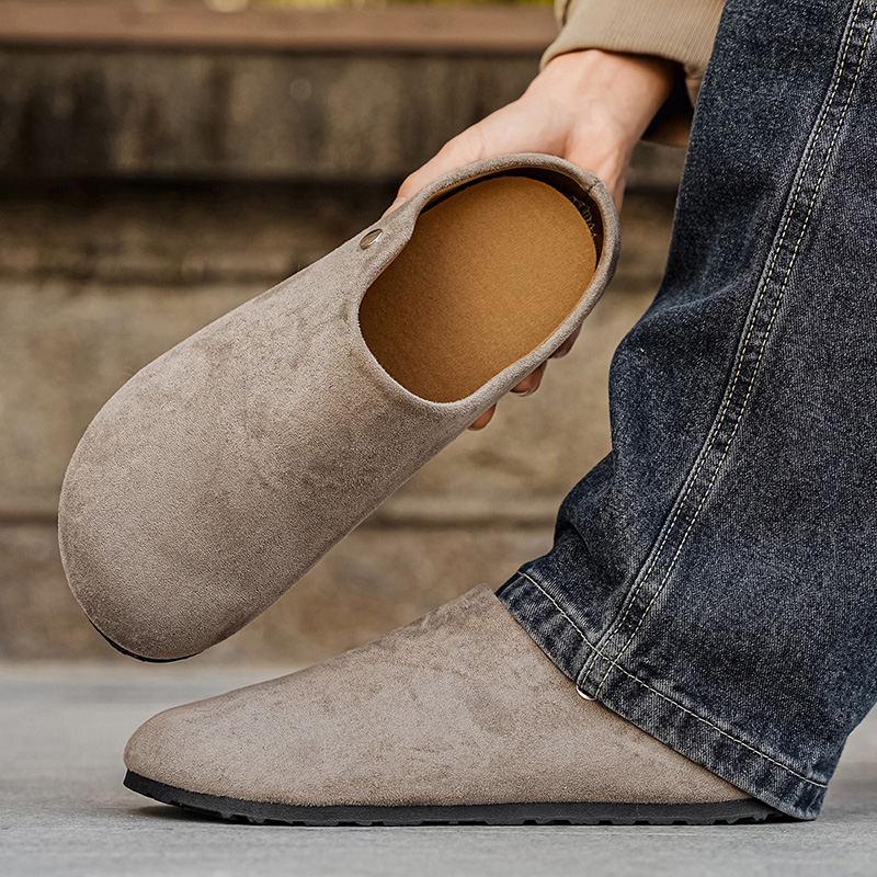 Sepatu Sandal Kulit Suede Pria - Mens Fashion Mullet ulasan dan harga