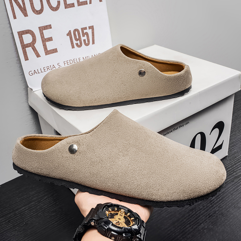 Sepatu Sandal Kulit Suede Pria - Mens Fashion Mullet ulasan dan harga