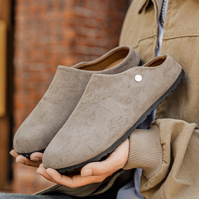 Sepatu Sandal Kulit Suede Pria - Mens Fashion Mullet ulasan dan harga